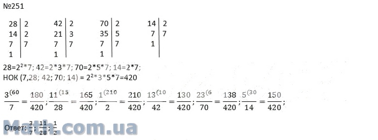 Математика 4 класс страница 63 номер 251